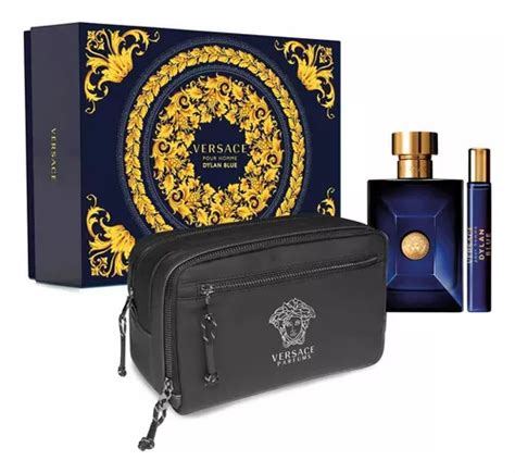 Set Dylan Blue Sobaquera De Versace 3 Piezas Edt.